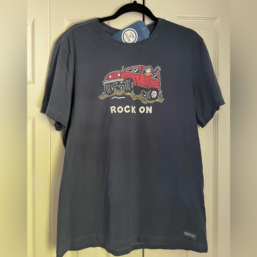 Life is good crusher lite “rock on” Tee
